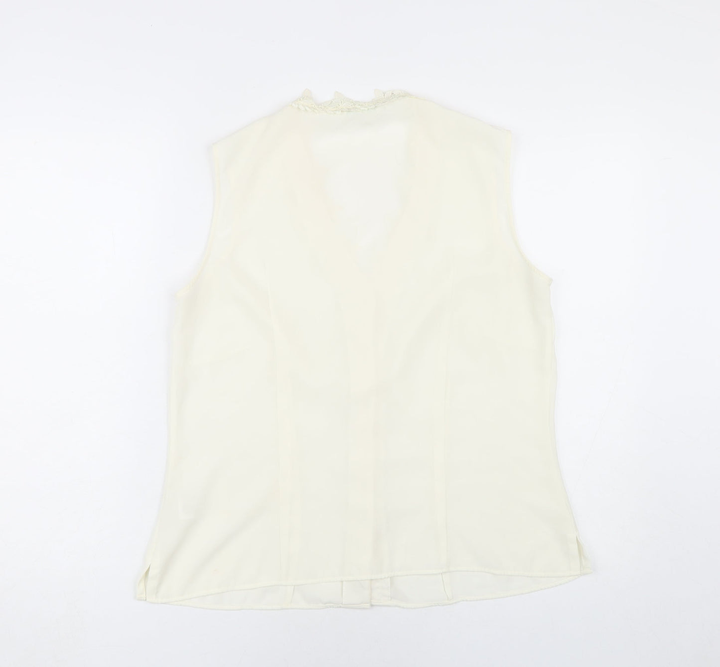 Marks and Spencer Women's Ivory Sleeveless V-Neck Top