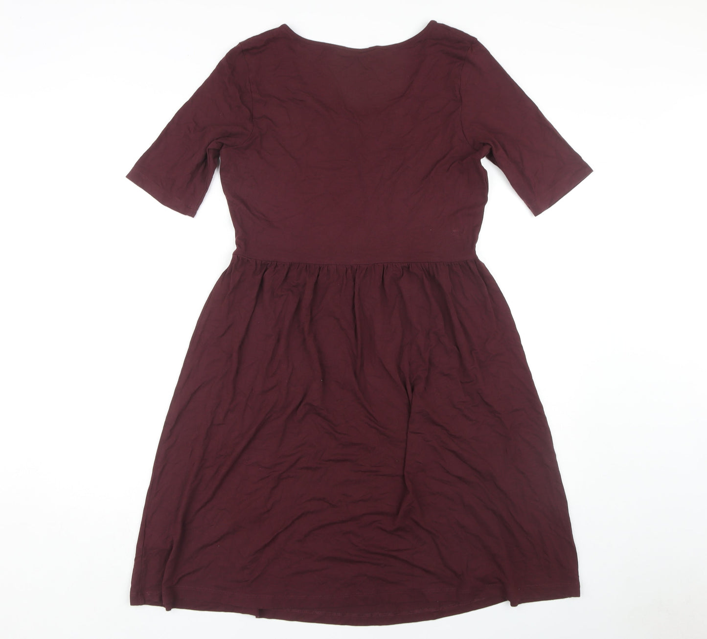 Marks and Spencer Women's Purple Scoop Neck Dress Size 10