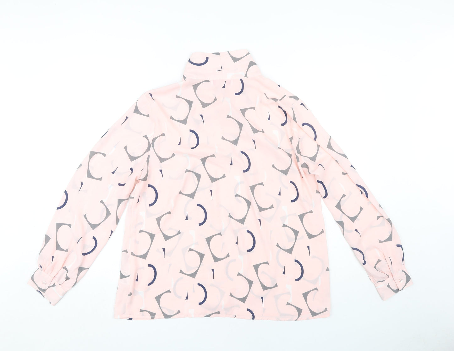 Afibel Women's Pink Geometric Blouse, Size 14