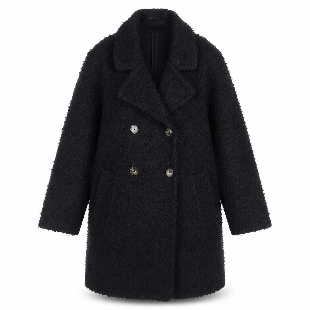 Dunnes Women's Black XS Pea Coat Mid-Length Winter