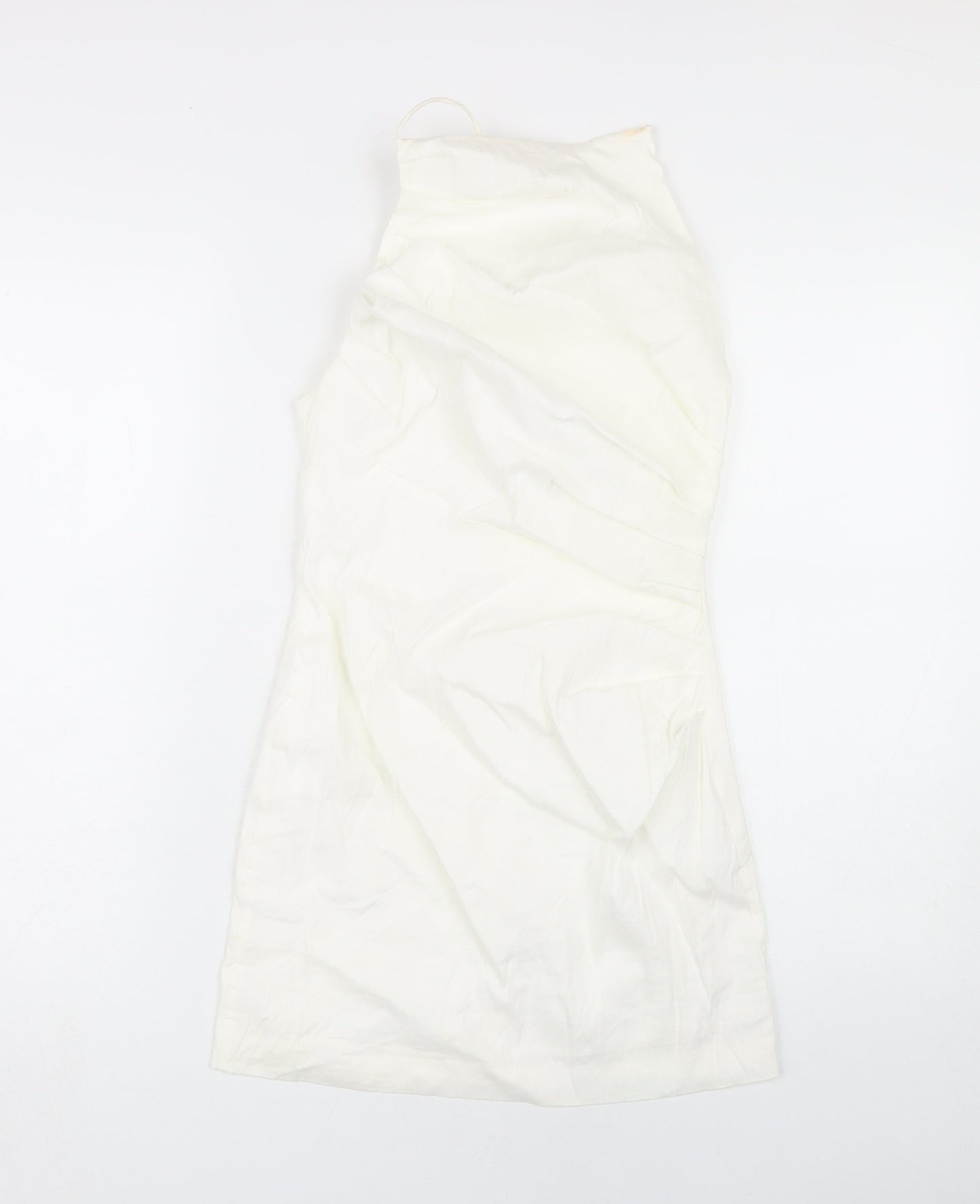 Zara Women Ivory Sleeveless Dress Size M