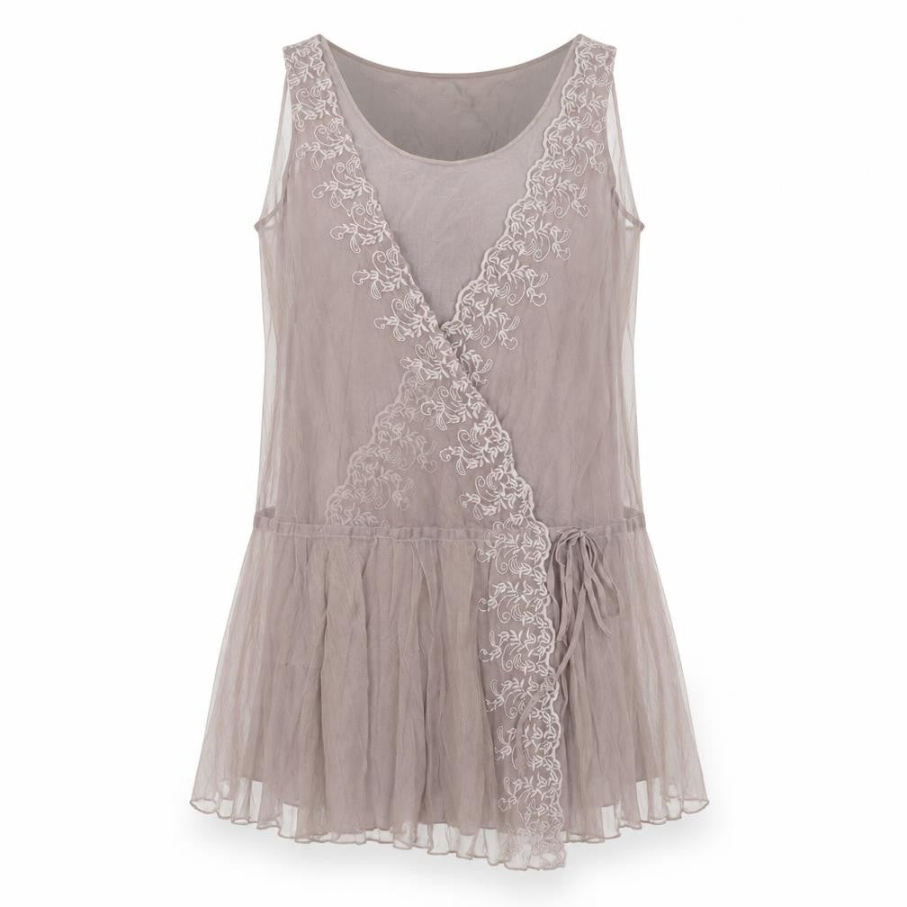 Marks and Spencer Women's Brown Embroidered Wrap Tank