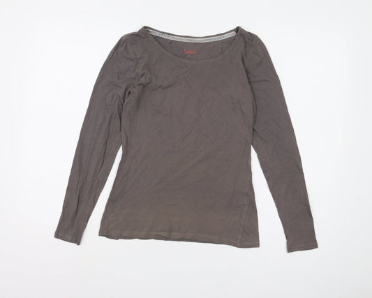 Boden Women's Grey Long Sleeve Top UK 10