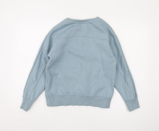 Zara Boys Blue Pullover Sweatshirt, 10 Years, Crew Neck