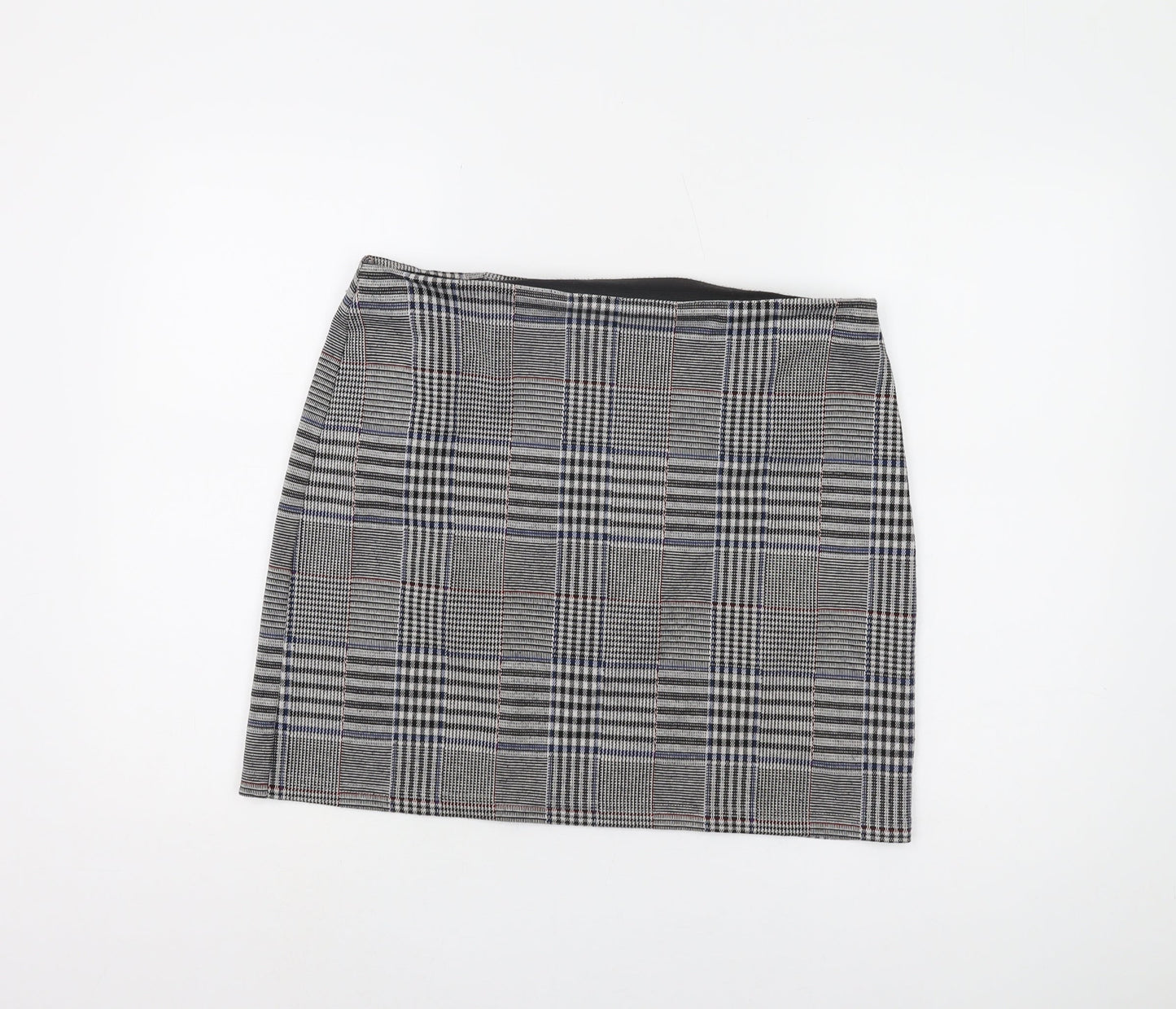 Marks and Spencer Women's Grey Check Pencil Skirt Size 14