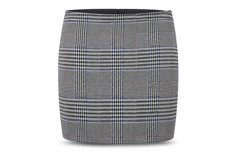 Marks and Spencer Women's Grey Check Pencil Skirt Size 14