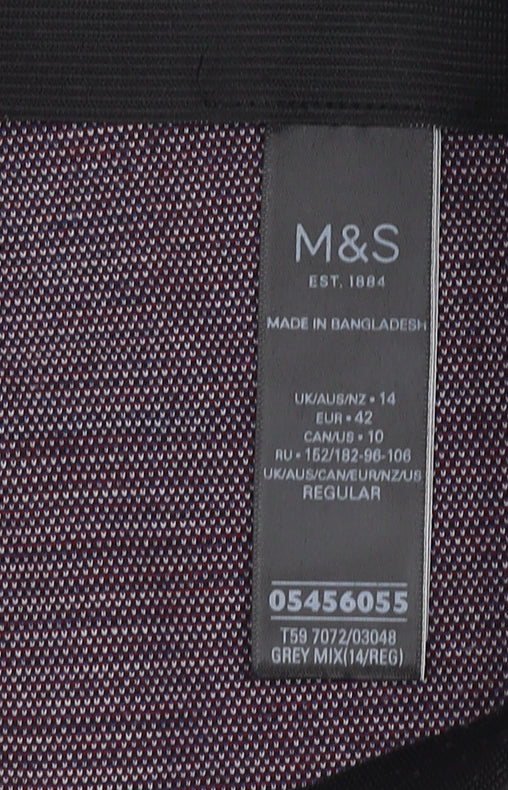 Marks and Spencer Women's Grey Check Pencil Skirt Size 14