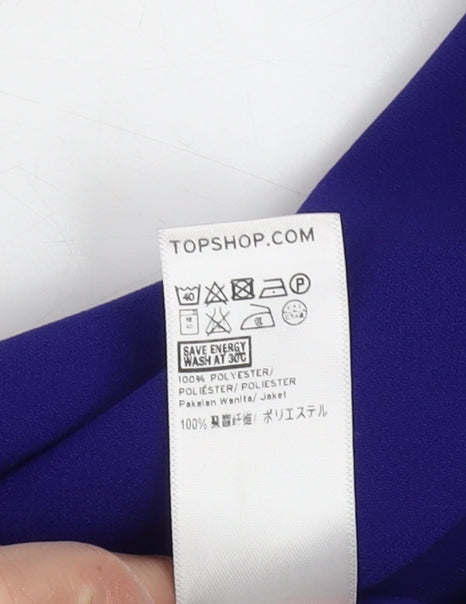 Topshop Women's Blue Mid-Length Coat Size 12