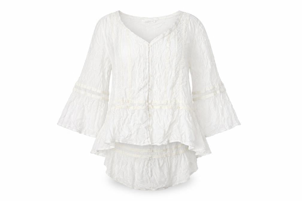 Womens UK Size 14 KappAhl White Viscose Blouse