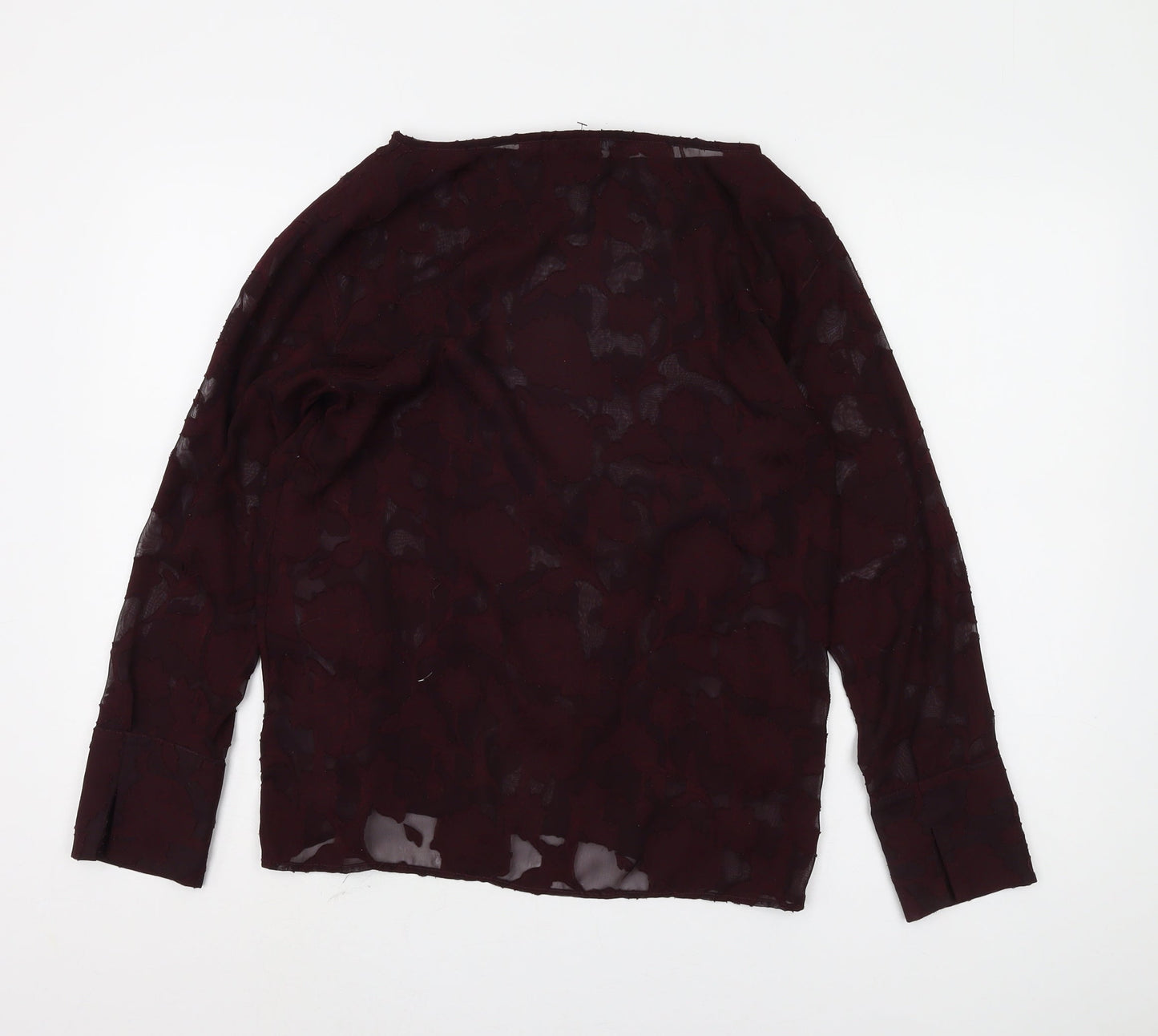 Next Long Sleeve Top Women Burgundy Size 10