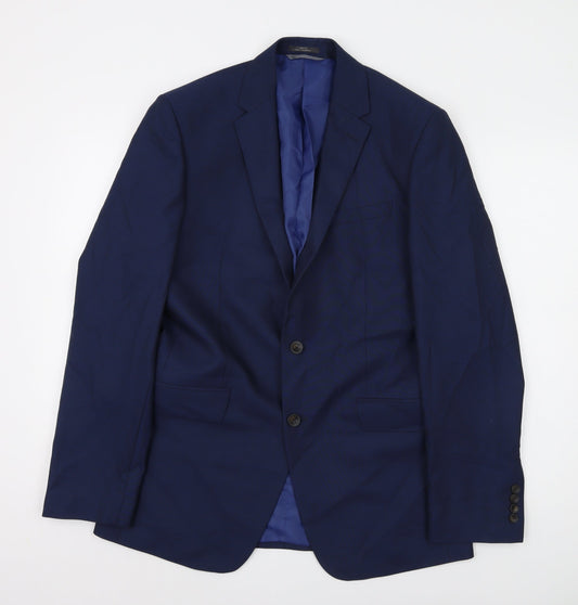 Marks & Spencer Men's Blue Long Blazer Jacket 38L