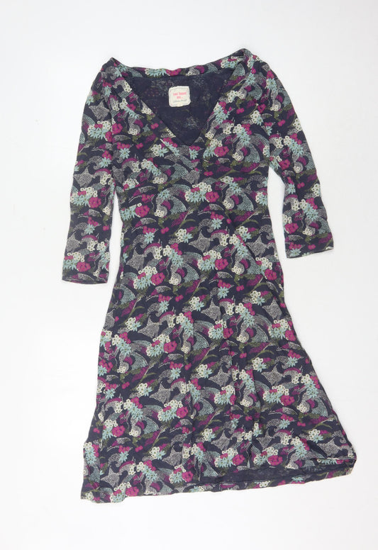 White Stuff Women's Multicoloured V-Neck Dress L