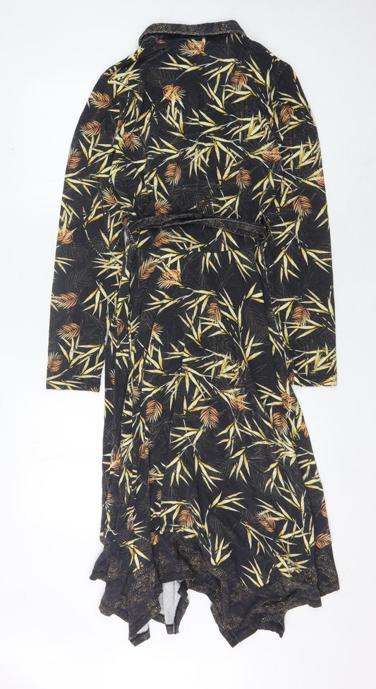 Joe Browns Women's Black Floral Collared Shirt Dress