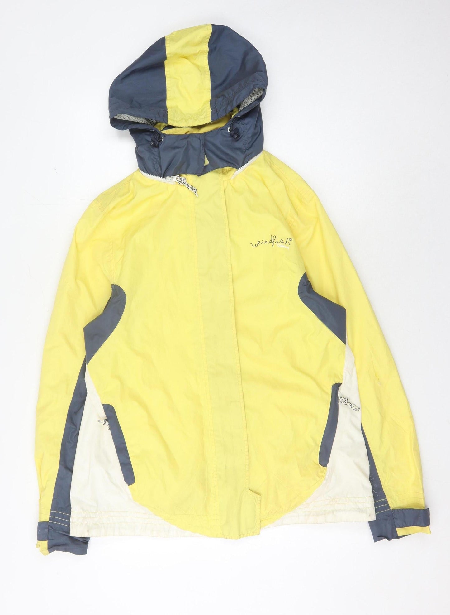Weird Fish Women's Yellow Rain Jacket - Size 14, Hooded