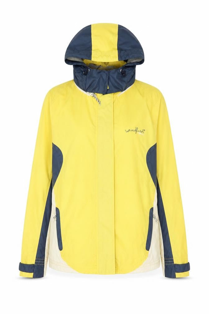 Womens UK Size 14 Regular Weird Fish Yellow Polyester Jacket