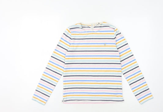 FatFace Girls Multicoloured Striped Cotton T-Shirt, Size 10-11