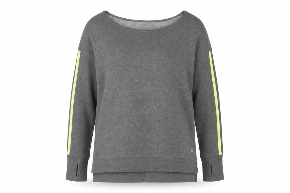Womens UK XS Regular Sweaty Betty Grey Pullover Sweatshirt