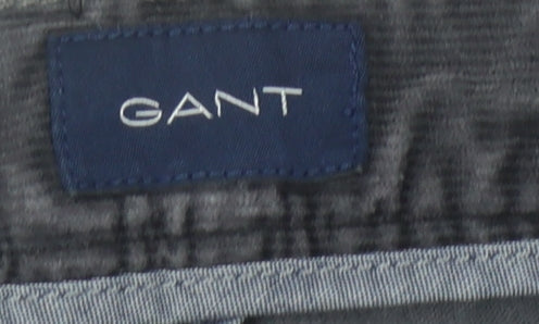 GANT Men's Grey Slim Corduroy Trousers W32