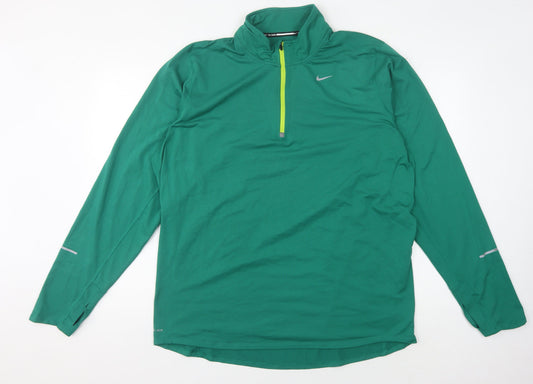 Nike Men's XL Green 1/2 Zip Dri-FIT Sweatshirt