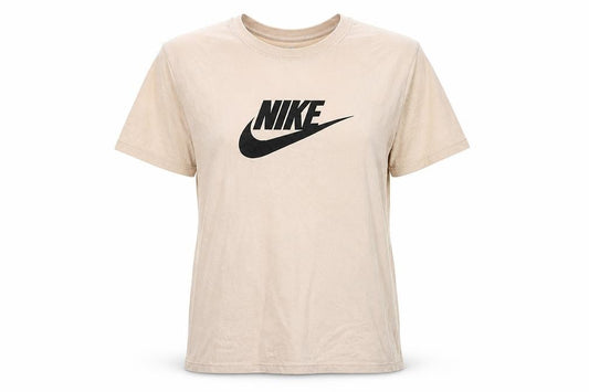 Unisex Adultss UK Size S Nike Beige Cotton T-Shirt