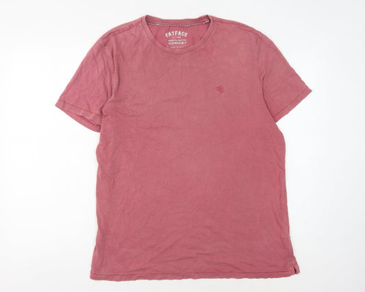 FatFace Men's Red Crew Neck T-Shirt, Size M