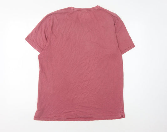 FatFace Men's Red Crew Neck T-Shirt, Size M