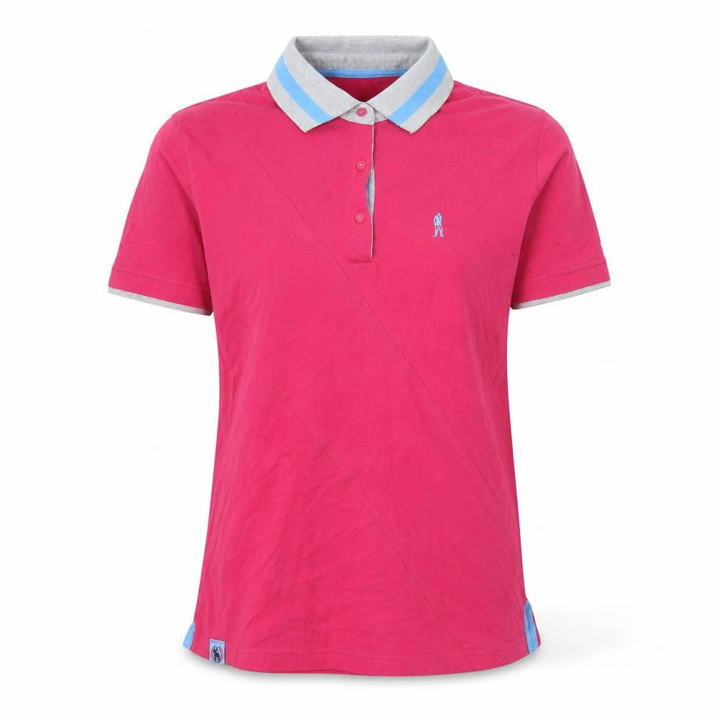 Harry Hall Men's Pink Polo Shirt M Collared Solid