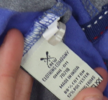 Crew Clothing Co. Men's Blue Striped Polo Shirt XL