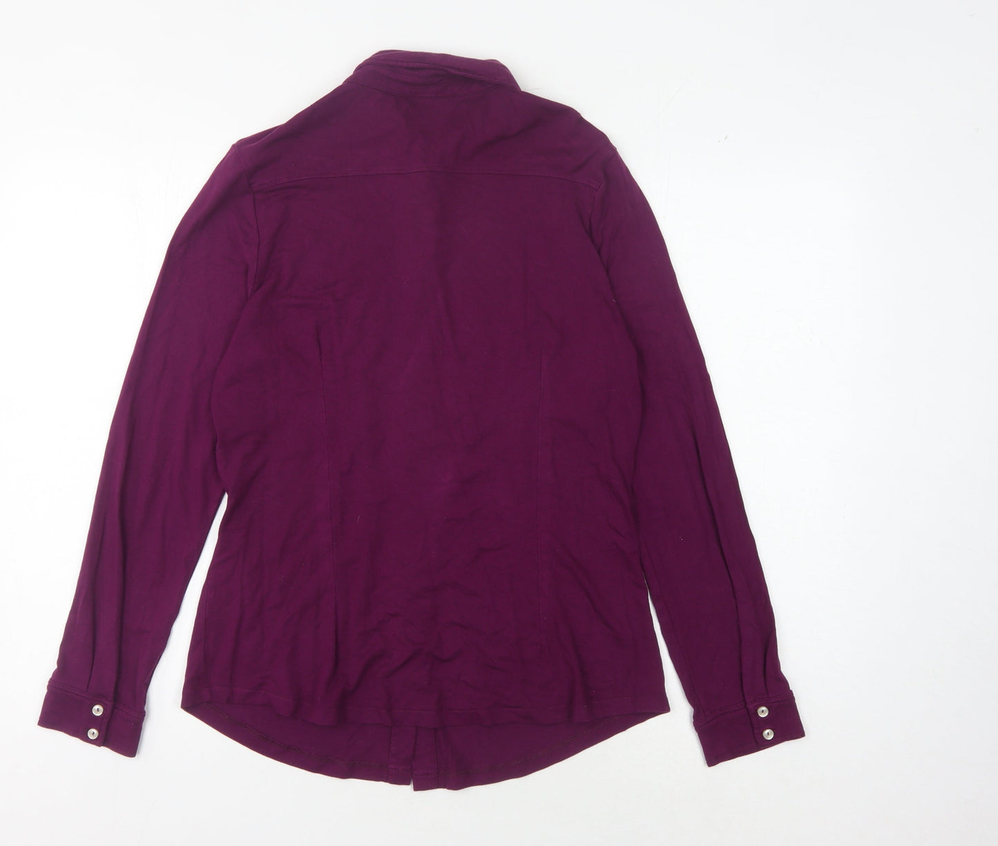 Charles Tyrwhitt Women's Purple Button-Up Shirt Size 12
