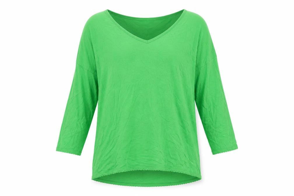 Womens UK Size S French Connection Green Cotton T-Shirt