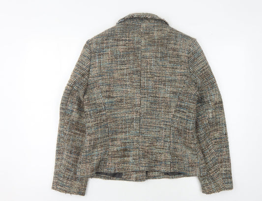 Minuet Women's Multicoloured Blazer Size 12 Check Bouclé