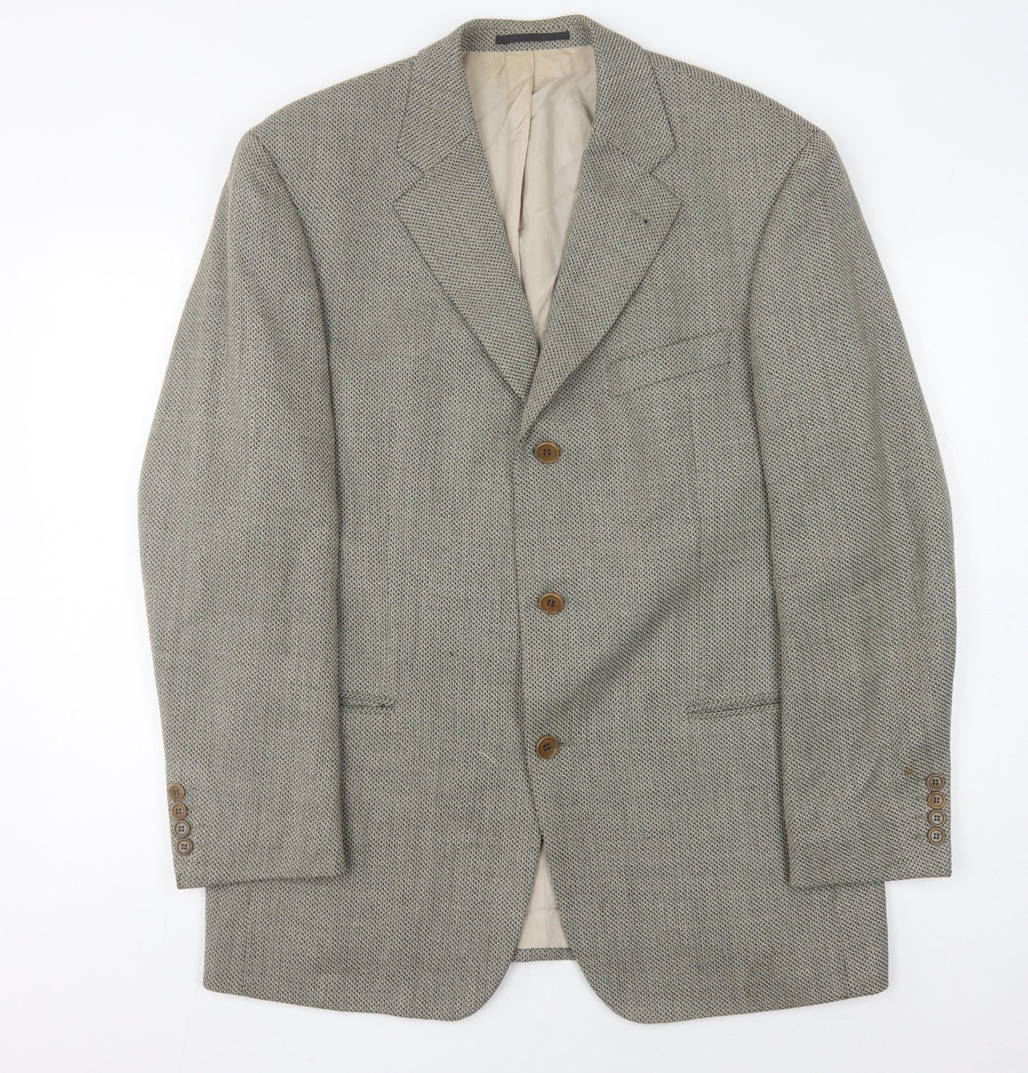 Hugo Boss Men's Grey Tweed Blazer Size 42 Classic Fit