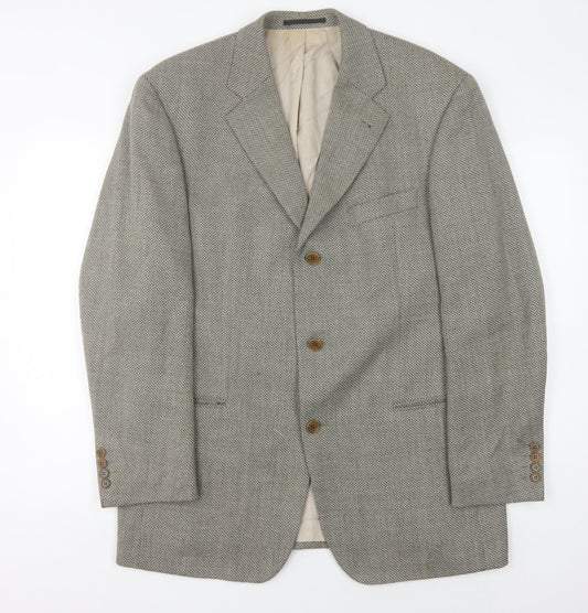 Hugo Boss Men's Grey Tweed Blazer Size 42 Classic Fit