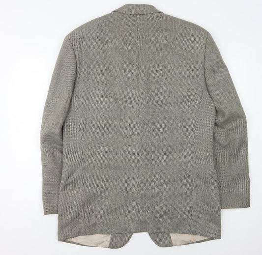 Hugo Boss Men's Grey Tweed Blazer Size 42 Classic Fit