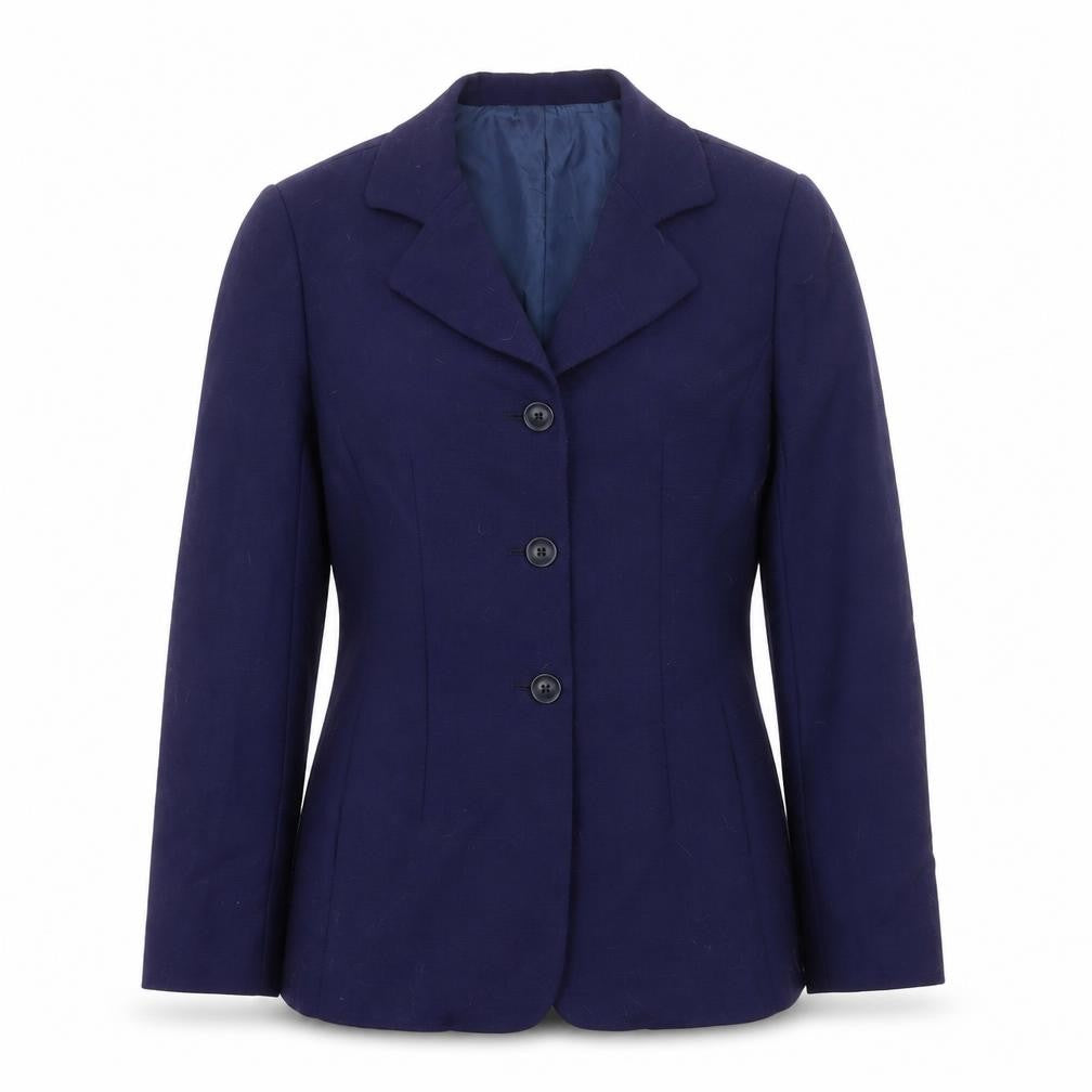 Front view of Hobbs Blue Wool Suit Jacket -, size 10, Vintage