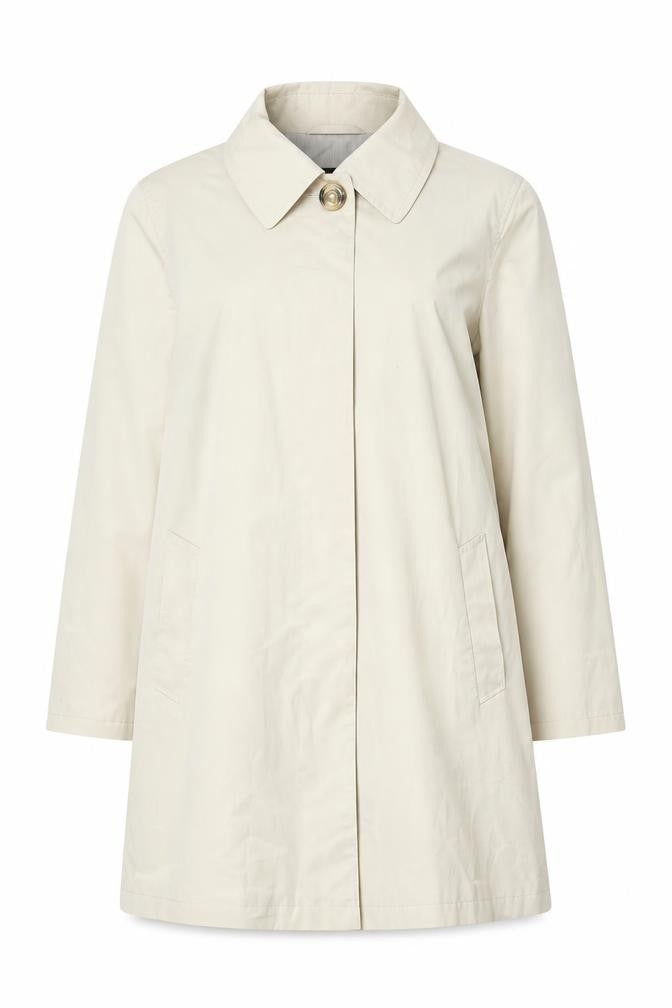 Gil Bret Women's Beige Cotton Overcoat Size 16