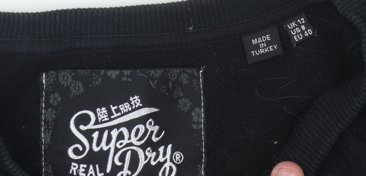 Superdry Women's Black Jumper Dress Size 12 Casual