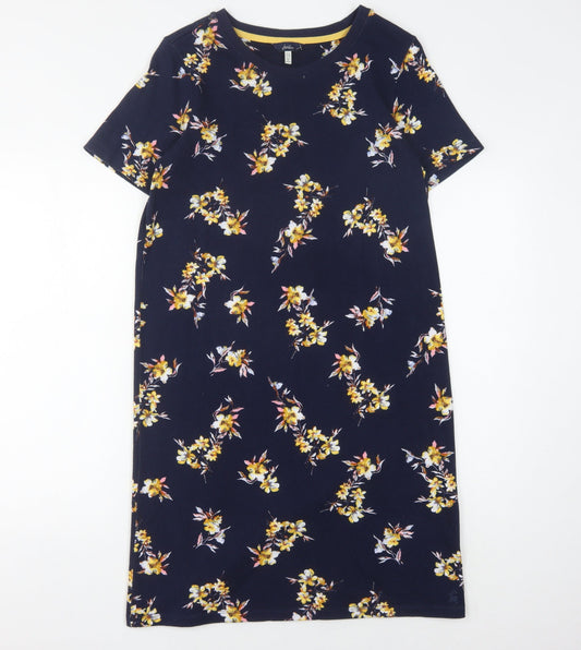 Joules Women's Floral T-Shirt Dress, Size 8, Multicoloured