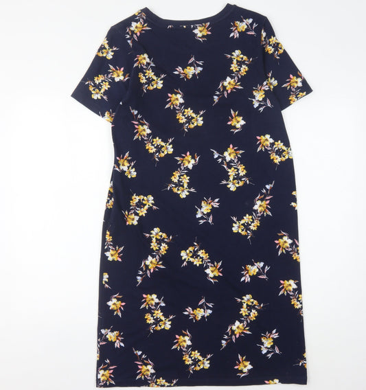 Joules Women's Floral T-Shirt Dress, Size 8, Multicoloured