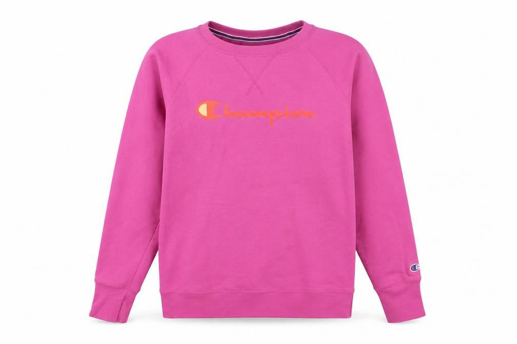 Womens UK M Regular Champion Pink Pullover Sweatshirt