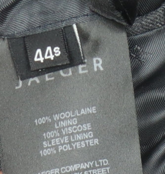 Jaeger Men's Grey Wool Blazer, Size 44S, Classic Jacket