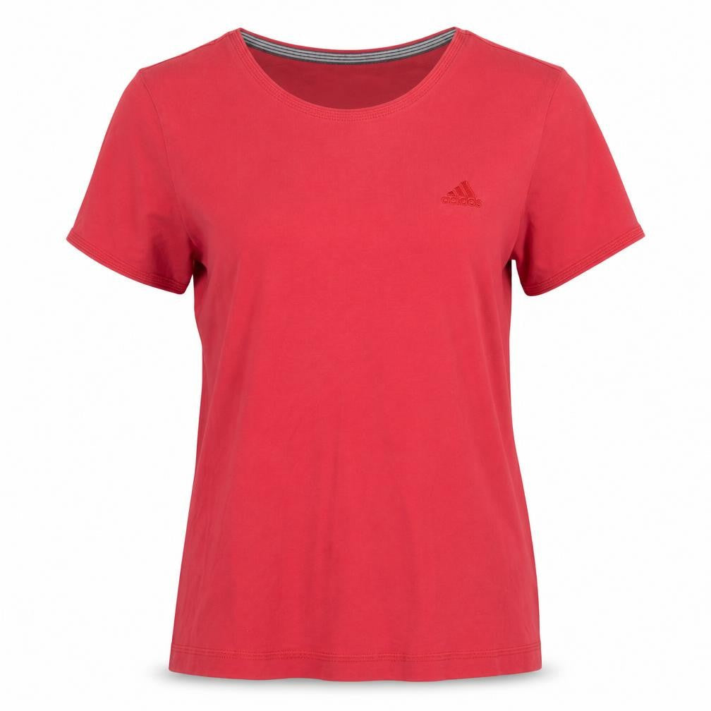 Front view of Adidas Women's Red T-Shirt, size 12