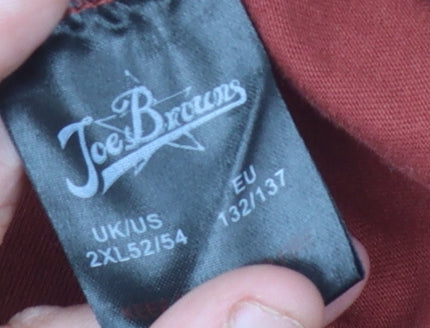 Joe Browns Men's Red 2XL Polo Shirt, Short Sleeve