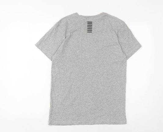 Emporio Armani Grey Men's Crew Neck T-Shirt - Small