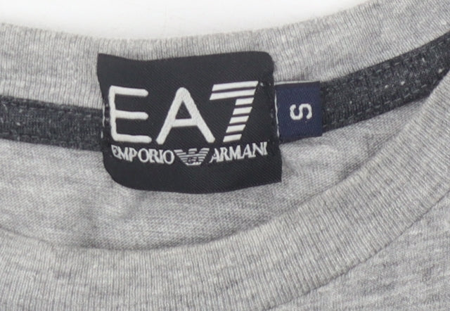Emporio Armani Grey Men's Crew Neck T-Shirt - Small