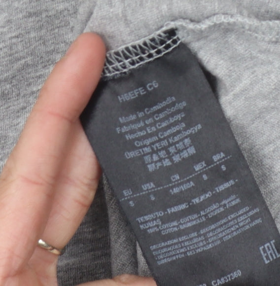 Emporio Armani Grey Men's Crew Neck T-Shirt - Small