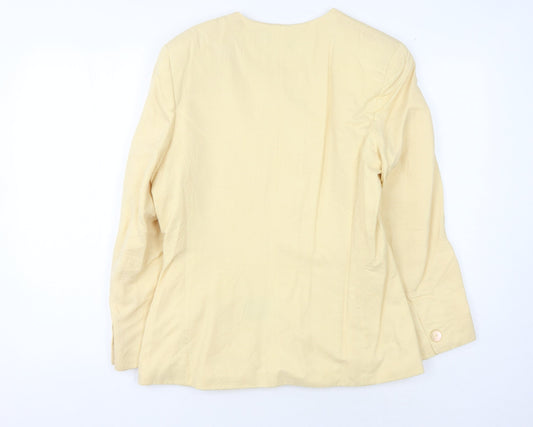 Alexon Women's Yellow Blazer, Size 12, Single-Breasted