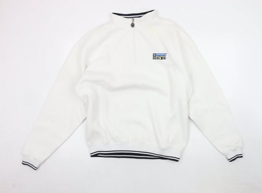 Royal Caribbean Men's White S/M 1/4 Zip Sweatshirt