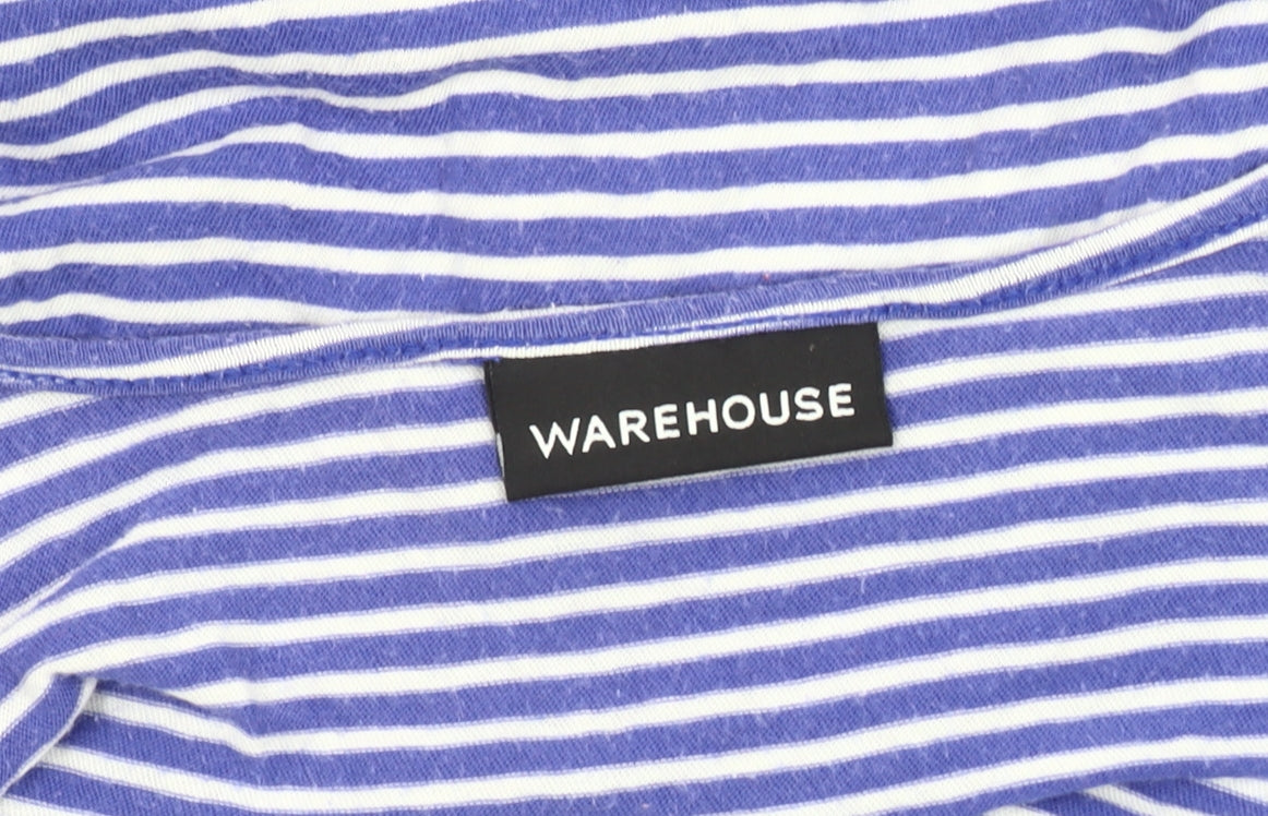 Warehouse Women's Blue Striped Camisole Tank Top Size 8
