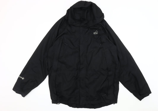 Peter Storm Men's Black Hooded Rain Coat, Size M